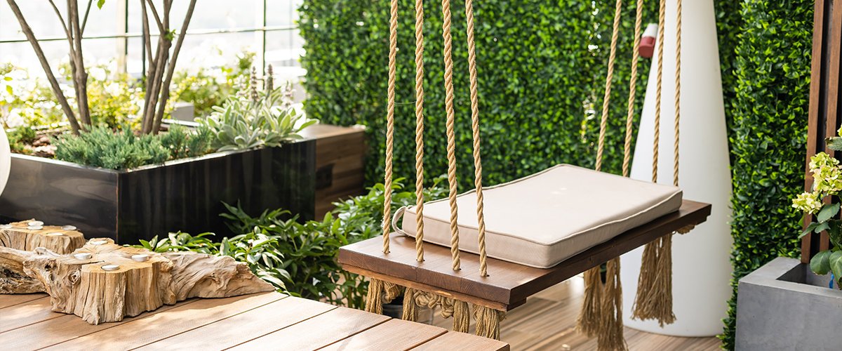 Garden swing.