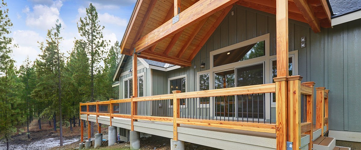 Large porch in forest